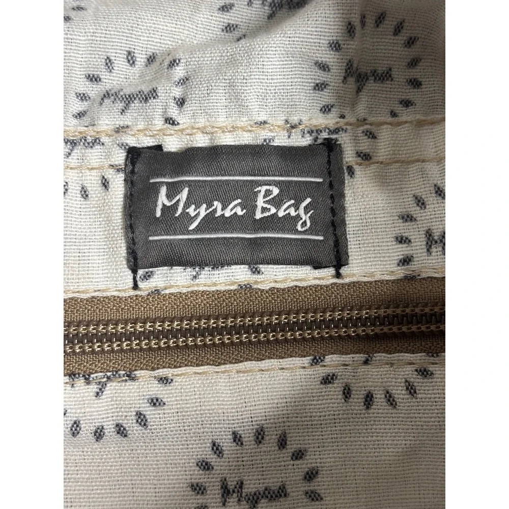 Myra Bag‎ Teal Yellow Tapestry Cotton Canvas Leather Crossbody Bag S-1536